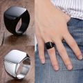 Big Square Men's Finger Ring Business Jewelry for Parties. 