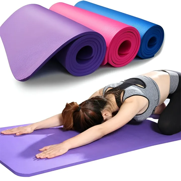 High Quality Non Slip Yoga Mat for Indoor Outdoor Training Exercise 8MM Mat with Carry Bag