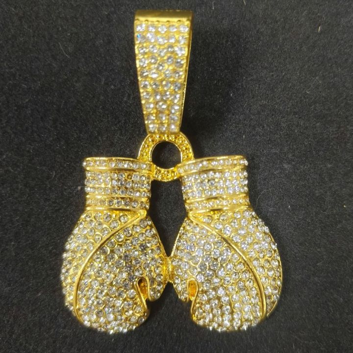 【Super Sale】Retro Alloy Gloves Necklace Pendant Hip Hop Rap Knuckles ...