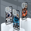 Jizetin for iPhone X / iPhone XS Back Cover Crystal Transparent Mechine Astronaut Soft Full Camera Cover Protection Phone Cases. 