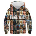 Skibidi toilet graphic hoodie girls pullover tops speaker man print kids sweatshirts boys cartoon Sportswear children clothes. 