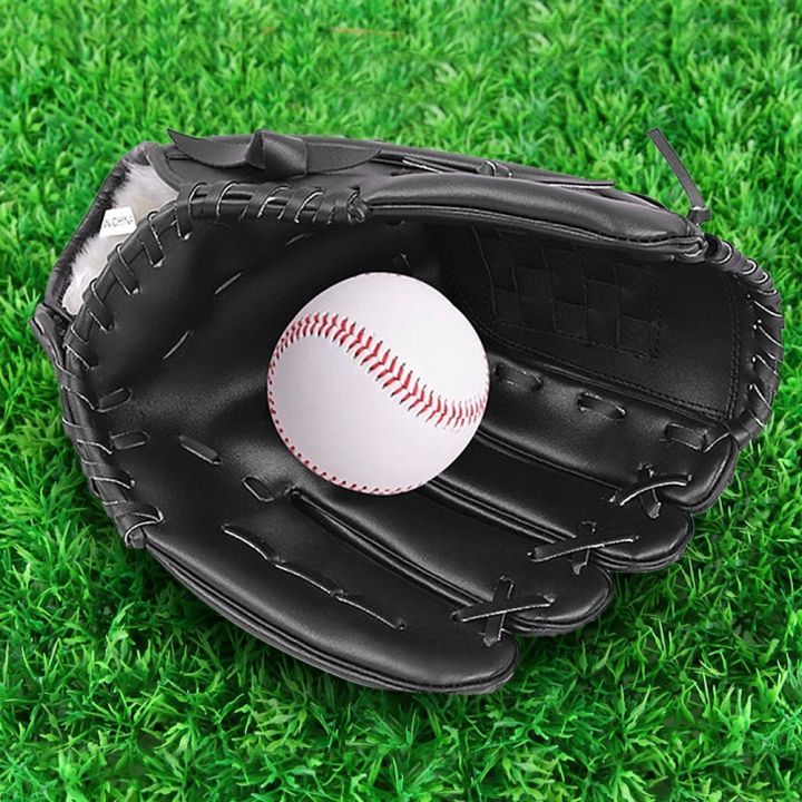 9.5%20inch%20outdoor%20sports%20baseball%20glove%20training%20equipment%20with%20thickened%20infield%20pitcher%20baseball%20-%20black%20-%20Image%202