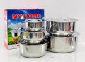 Stainless Steel Stock Pot / Food Container 5 Pcs Set Steamer Pots with Lid Super Consist of Food Saver. 