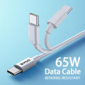 Genuine BWOO X192 65W Type C to C PD Fast Charging Date Cable For Laptop Smartphones. 