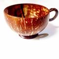 100% Eco Friendly Coconut Shell Cup With The Handle (Height 9.52). 