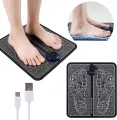 EMS Foot Massager,Folding Portable Feet Massage Machine,Electronic Muscle Stimulatior Massage Mat USB Rechargeable. 