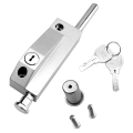 Sliding Door Lock Aluminum Alloy for Window Glass Patio Doors Silver Auxiliary Security Lock Glass Door Lock Mortise Lock. 