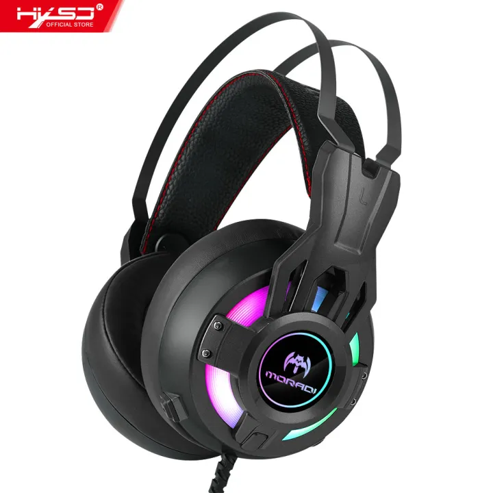 HXSJ Moradi Electronic Sports Game Headsets 1080B Usb7.1 Chip Ear Cover With Skin-Friendly Raw Materials Long External Microphone