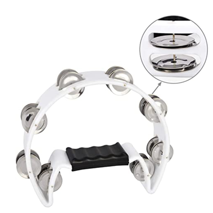 Half%20Moon%20Tambourine%20Musical%20Instrument%20Percussion%20Drum%20&%20Guitar%20Playing%20(White)%20-%20Image%203