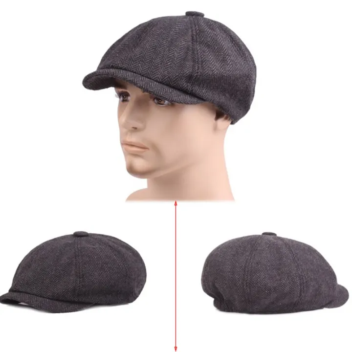 Men%20Beret%20Vintage%20Herringbone%20Tweed%20Peaky%20Blinders%20Hat%20Newsboy%20Beret%20Hat%20Spring%20Flat%20Peaked%20Beret%20Hats%20Dark%20Grey%20-%20Image%204