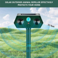 (GGBR) 2024 Ultrasonic Animal Repellent, 1-Pack Solar Outdoor Deer Repeller with Motion Sensor, Deters Cats, Squirrels, Rabbits. 