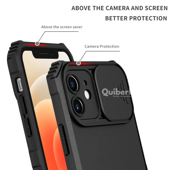 Quiberk%20for%20iPhone%2012%20Phone%20Case%20Slide%20Camera%20Cover%20Kickstand%20Hard%20Shockproof%20Armor%20Back%20Casing%20-%20Image%205