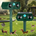 (GGBR) 2024 Ultrasonic Animal Repellent, 1-Pack Solar Outdoor Deer Repeller with Motion Sensor, Deters Cats, Squirrels, Rabbits. 