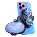 US X53 Dual-Core Semiconductor Radiator Portable Adjustable Back Clip Silent Phone Cooling Fan Black. 