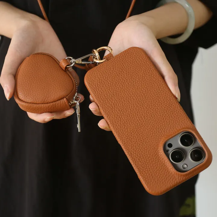 Crossbody%20Lanyard%20Genuine%20Leather%20Case%20For%20iPhone%2016%20Pro%20Max%2015Pro%2011%2013%2012%2014Pro%20Cover%20Cases%20With%20Strap%20Leather%20Bag%20For%20Airpods%20-%20Image%203
