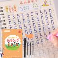 Reusable 0-10 Learning Numbers Math Drawing English 3D Calligraphy Book Copybook Education for Kids Letter Practice Toy Gifts. 