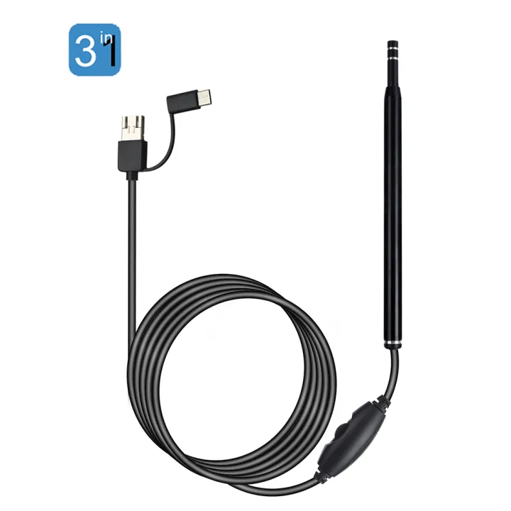 HXSJ%203-in-1%20Visual%20Earpick%20Otoscope%20Endoscope%20with%205.5mm%20Camrea%20Lens%20Ear%20Cleaning%20Tool%20Built-in%206%20Adjustable%20Led%20Lights%20-%20Image%205