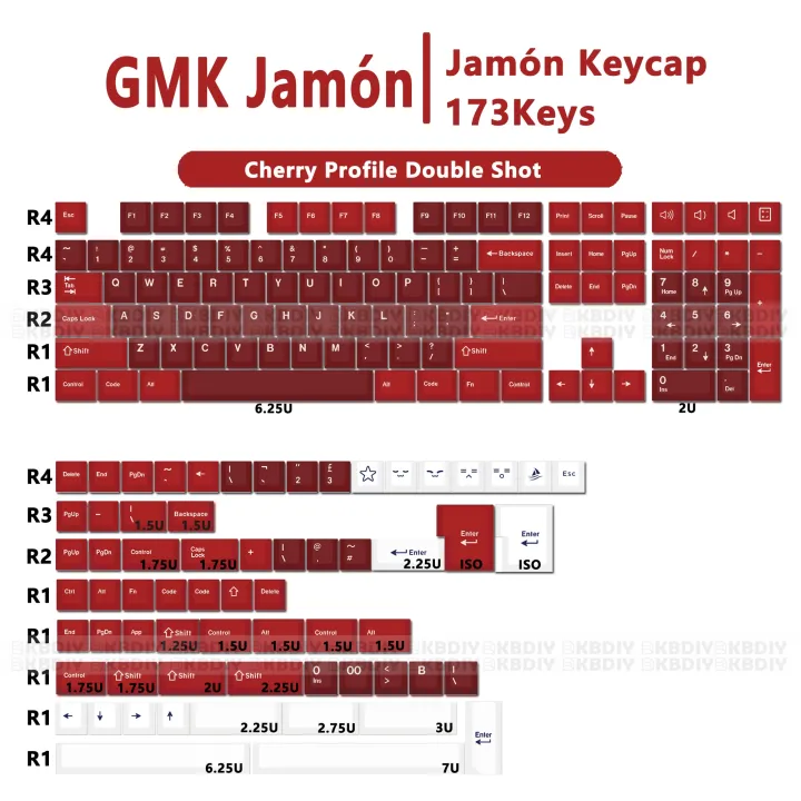 KBDIY%20GMK%20Keycap%20Cherry%20Profile%20Double%20Shot%20PBT%20ABS%20Keycaps%20for%20Mechanical%20Keyboard%20GMK%208008%20Red%20Samurai%20Olivia%20Apollo%20Arctic%20-%20Image%204
