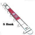 Stainless Steel Hanger Kitchen Bathroom 8 Hook Holder Clothes Storage Coat Rack Clothing Hangers Cloth Hooks. 