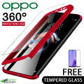 360° Case for OPPO A31 A37, F1 Plus, F3 Plus, F3,, F5, F9, F9 Pro, F11 Pro, A3s, A5s, A9 2020, A5 2020, A57, F1s A12 A52 Black PC Cover Full Slim 360 Protection Full Cover with a Free Tempered Glass. 