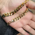 Premium Quality 22kt Guaranteed Gold Plated Men's Big 11MM Albert Bracelet gift items for boys. 