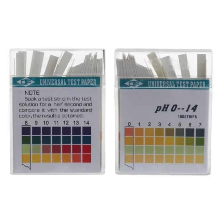 100 Strips Easy To Cary PH Value 0-14 PH Test Paper Measurement ...