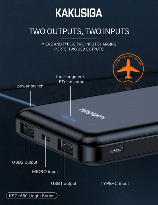 KAKUSIGA%2010000mah%20Dual%20USB%20Power%20bank%20Mini%20Portable%20Slim%20Thin%20Safe%202.1A%20Charging%20Battery%20Powerbank%20-%20Image%203