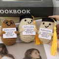 Graduation Season Positive Potato Cute Wool Knitting Doll With Card Home Decor Ornament Funny Potatos Room Decorations Gift 1Pcs. 