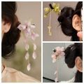 Cute Flower Wooden Hair Stick Chinese Style Hair Sticks for Buns Hanfu Hairpin Hanfu Headwear Tassel For Girl. 