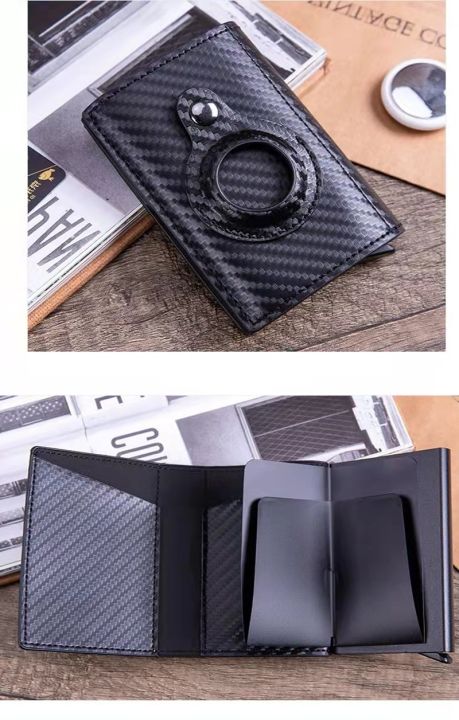 Rfid%20Credit%20Card%20Holder%20for%20Apple%20AirTag%20Wallet%20Small%20Men%20Leather%20Card%20Wallet%20Slim%20Anti%20Protect%20Purse%20with%20Organizer%20Money%20Clips%20-%20Image%204