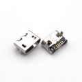100pcs Micro USB 5pin no side Ox horn female usb socket Flat mouth four legs socket mini usb connector. 