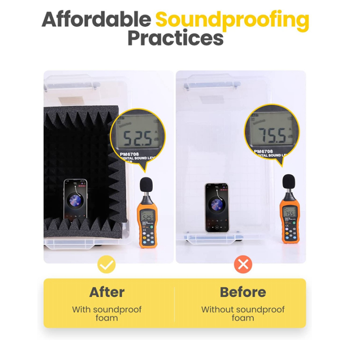 12%20Pack%20Self-Adhesive%20Sound%20Proof%20Foam%20Panels%202x12x12%20Inch%20Pyramid%20Design%20Acoustic%20Foam,for%20Home%20Studio,Black%20+%20Gray%20-%20Image%202