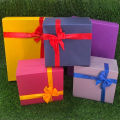 Empty Color Gift Box Craft Box Packaging Box Gift boxes With Ribbon. 