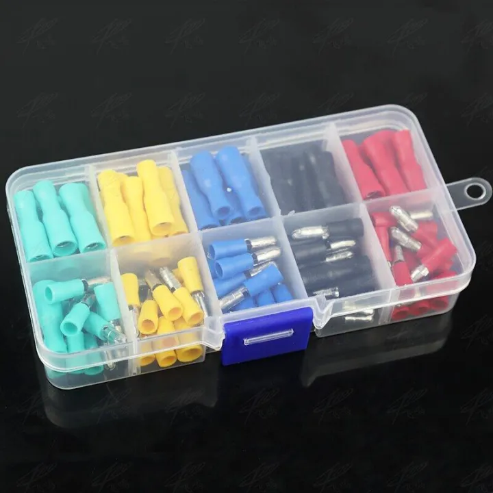 100pcs%20Bullet%20Insulated%20Terminals%20Crimp%20Spade%20Male%20Female%20Wire%20Connector%20Electrical%20Cord%20Pin%20End%20Butt%20Set%20Kit%20FRD%20MPD%201.25-156%20-%20Image%203