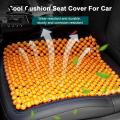 Breathable Car Seat Cushion for Improved Blood Circulation Premium Wood Bead Car Seat Cushion Stay Cool Relieve Pain Improve Circulation Auto Accessories for Comfort Cool Cushion Seat Cover for Car. 
