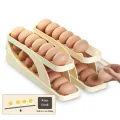 Refrigerator Drawer Double Rows Automatic Egg Storage Holder 15 72 Grids Egg Turning Organizer Tray. 