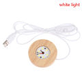 Wooden LED Light Dispaly Base Wooden Night Lamp Base LED Light Display Crystal Ball Wood Luminous Base. 