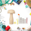 Darner Sewing Tool Kit with Mushroom Shape Wooden Wood Color for Socks Pants Sweaters DIY Sewing Crafts. 