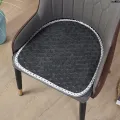 Chair Sand Negotiation Mat Commercial Horseshoe Plaid Makeup ～ Chess Placemat Semi-Round ins Nail Hair Chair Seat Net Red Chair ;. 