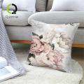 Quorrae Cushion Case with Floral Pattern Aesthetic Soft Texture Polyester Pillow Case, Machine Washable for Home Decor. 