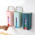 1pcs Wall Mount Garbage Bag Storage Box Kitchen Hanging Plastic Case Storing Rack Holder With Cover For Bathroom Home Accessories. 