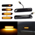 OUMERY Car Smoked LED Dynamic Side Marker Light Turn Signal Blinker for 3 Series E46 Coupe1997-2001. 