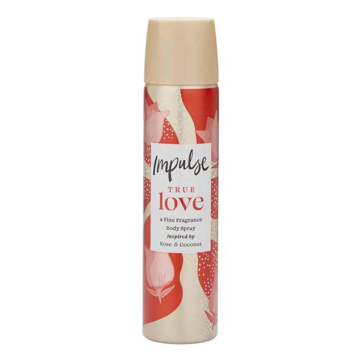 IMPULSE - TRUE LOVE FRAGRANCE BODY SPRAY INSPIRED BY ROSE & COCONUT - 75ML