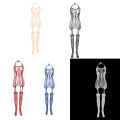 Yfashion Women Halter Lingerie Lace Bodysuit Solid Color Thigh Bodystockings See-Through Nightwear For Women Gifts. 