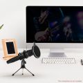 Mini Desktop Microphone tand + hock Mount Mic Holder + Pop Filter Kit. 