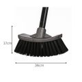 CURVED BATHROOM CLEANING BRUSH WITH 120CM PLASTIC COATED METAL HANDLE  - FEATHER BRAND. 