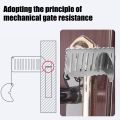 【ZIME】1xTravel Anti-theft Portable Hotel Gate Locks Stainless Steel Live Alone Security Door Stopper. 