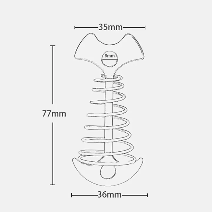 Fishbone Spring Pegs 10Pcs Adjustable Plank Floor Spring Fishbone Anchor Tent Pegs Buckle ...