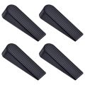 4 Pack Door Stop Wedges, Rubber Non-Scratching Door Stoppers for Home and Office (Black). 