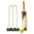Wooden Cricket Set Cricket bat Stumps and Tennis Ball. 